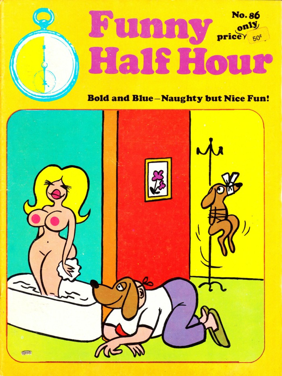 Funny Half Hour Comic Book Magazine #86 1974, Adult Mature, Top Sellers Ltd. Dick Howett, Bill Ward
