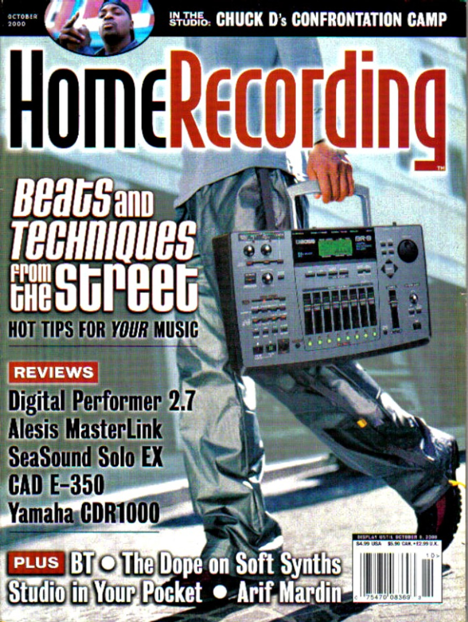 Home Recording Magazine October 2000 Beats & Techniques From Streets, Chuck D., Arif Mardin
