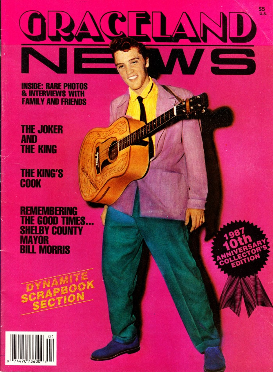 Graceland News Magazine 1987 Elvis Presley, The King's Cook, Mayor Bill Morris, 10th Anniversary
