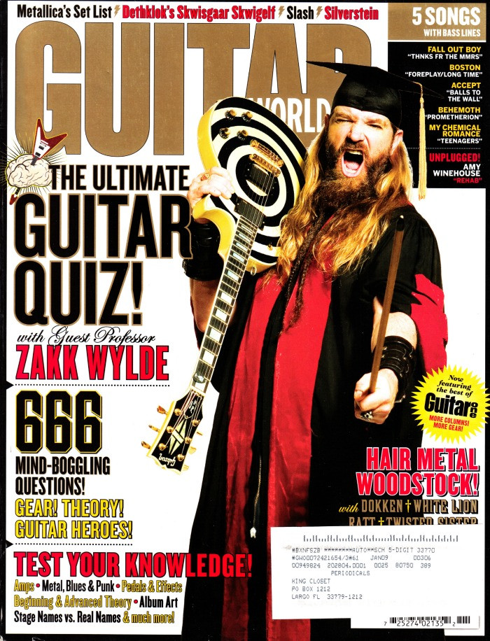 Guitar World Magazine November 2007 Zakk Wylde, Slash, Silverstein, Metallica, Dokken, White Lion (#1)
