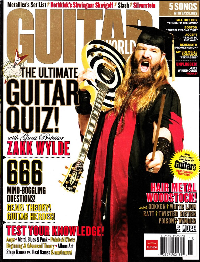 Guitar World Magazine November 2007 Zakk Wylde, Slash, Silverstein, Metallica, Dokken, White Lion (#2)
