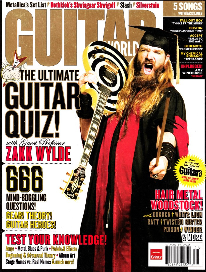 Guitar World Magazine November 2007 Zakk Wylde, Slash, Silverstein, Metallica, Dokken, White Lion (#3)
