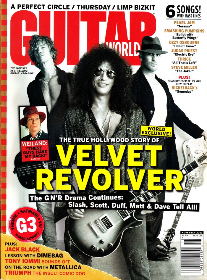 Guitar World Magazine November 2003 Velvet Revolver, Dimebag, Metallica, G3, Metallica, Triumph (#1)
