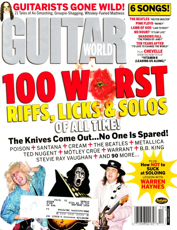 Guitar World Magazine December 2004 The Beatles, 100 Worst Riffs Licks & Solos, Soloing Warren Haynes (#1)
