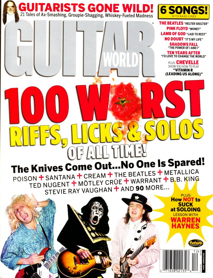 Guitar World Magazine December 2004 The Beatles, 100 Worst Riffs Licks & Solos, Soloing Warren Haynes (#2)
