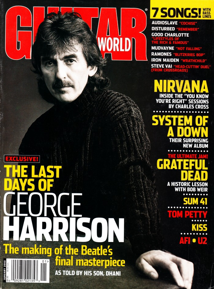 Guitar World Magazine January 2003 George Harrison Dhani,  Nirvana, KISS, U2, Tom Petty, AFI, Sum 41 (#3)
