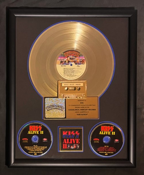 KISS Alive II LP Cassette 2 CD Gold Non RIAA Record Award Mercury To KISS
