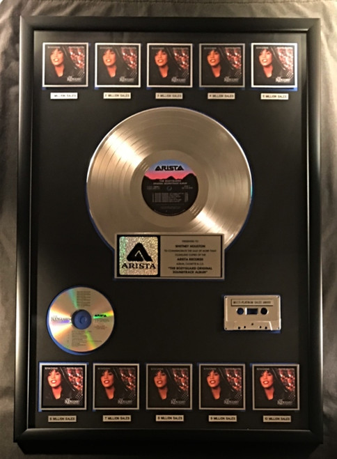 Whitney Houston The Bodyguard Soundtrack LP Cassette CD Platinum X10 Non RIAA Record Award Arista 