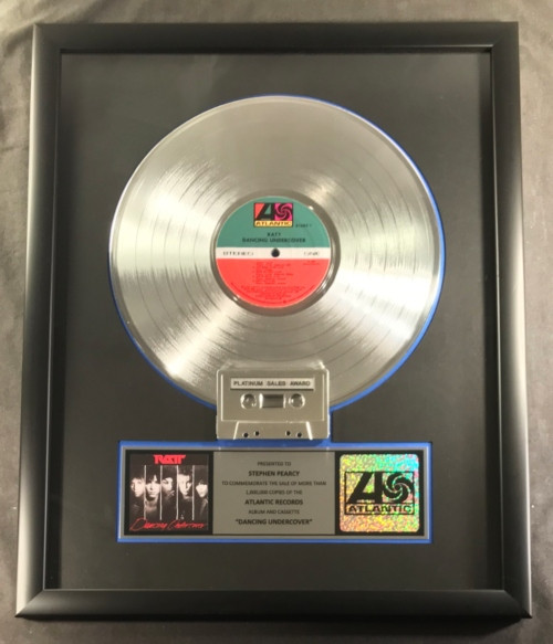 Ratt Dancing Undercover LP, Cassette Platinum Non RIAA Record Award Atlantic Records
