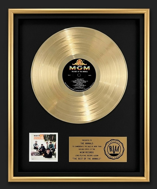 The Animals The Best Of The Animals LP Gold RIAA Record Award MGM Records