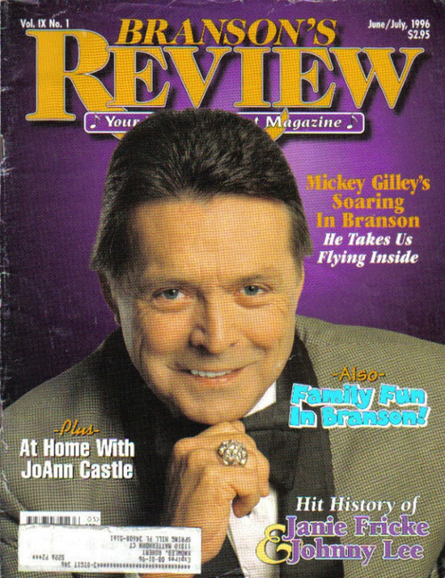 Branson's Review Magazine June-July 1996 Mickey Gilley, Janie Fricke, Johnny Lee
