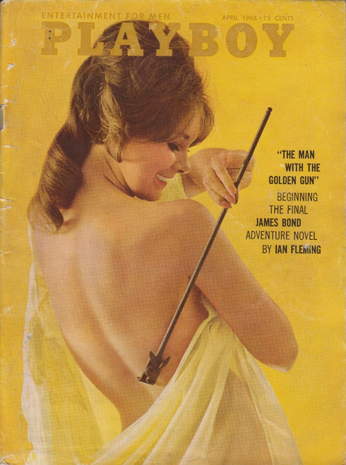 Playboy Magazine April 1965 Covergirl Lannie Balcom, Playmate Sue Williams, Ian Fleming James Bond The Man With The Golden Gun (#5)
