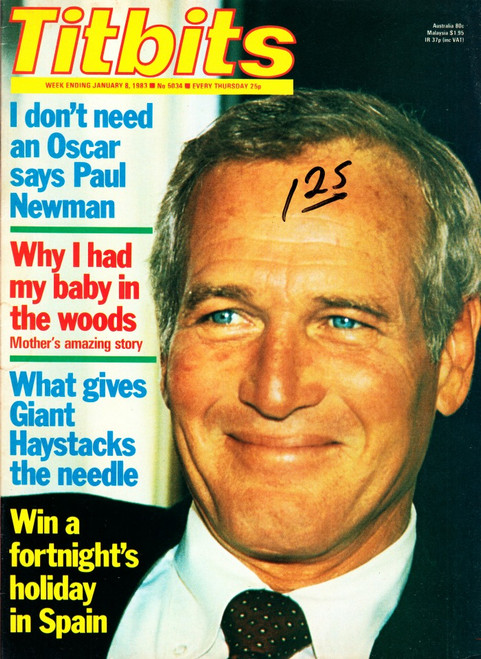 Titbits Magazine #5034 January 8, 1983 UK I Don't Need An Oscar Says Paul Newman
