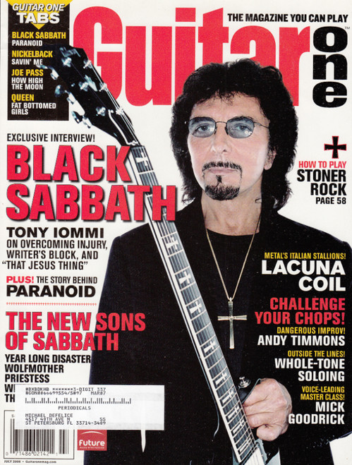 Guitar One Magazine July 2006 Black Sabbath Tony Iommi, Queen, Nickleback, Lacuna Coil, Wolfmother (#1)
