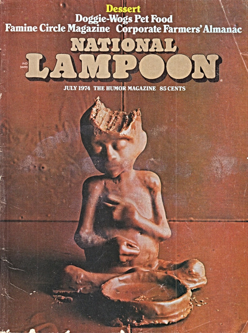 National Lampoon Magazine July 1974 Famine Circle, Corporate Farmer's Almanac 

