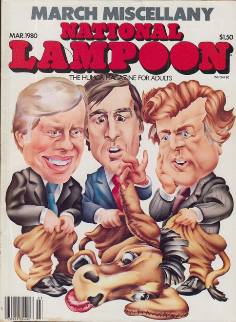 National Lampoon Magazine March 1980 Miscellany, The Democrats, Teddy, Gerry, Jimmy
