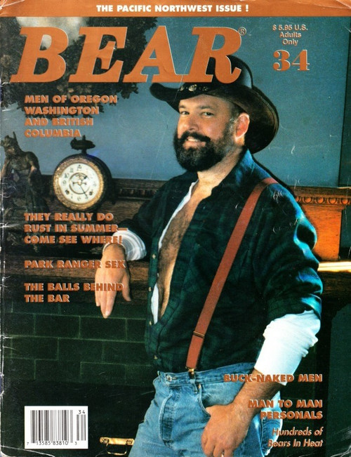 Bear Magazine #34 August 1995 Gay, Men Of Oregon, Park Ranger Sex, Buck Naked (#1)
