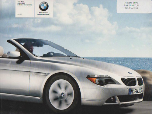 BMW 2004 6 645Ci Series Convertible Color Sales Dealership Brochure, 9" X 11.5"
