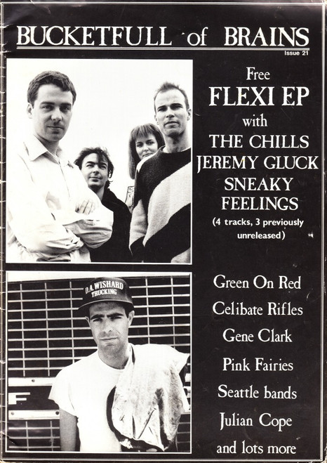 Bucketfull Of Brains Magazine July 1987 Gene Clark From The Byrds, Julian Cope, MISSING FLEXI
