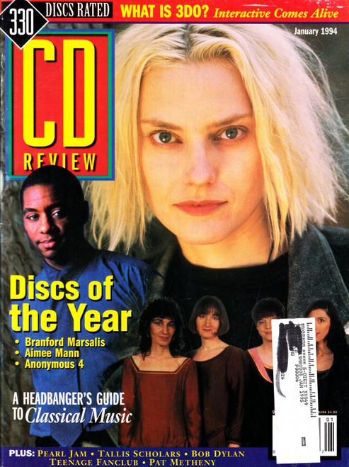 CD Review Magazine January 1994 Aimee Mann, Pearl Jam Bob Dylan, Teenage Fanclub
