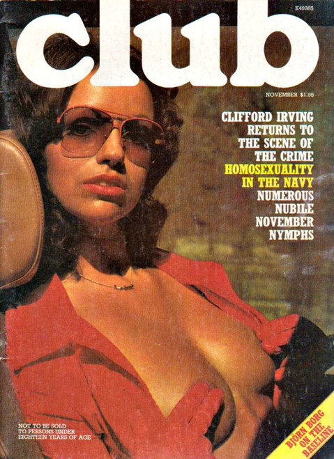 Club Magazine November 1977 Covergirl & Centerfold Tatum, Claudine, Charlotte, King Dong, Memoirs Of A Traveling Hooker
