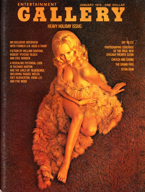 Gallery Magazine #3 January 1973 Covergirl Rebecca Shaw, Sheila Ryan Centerfold, The Girls Of Bluebeard, Cheech And Chong

