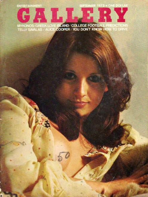 Gallery Magazine September 1973 Covergirl Linda Munro, Mykonos: Greek Love Island, Alice Cooper, Carol, MISSING CENTERFOLD
