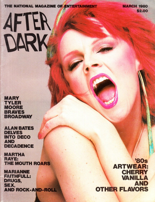 After Dark Magazine March 1980 Marianne Faithfull, Martha Raye, Mary Tyler Moore
