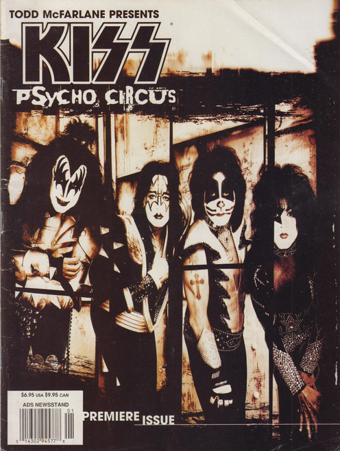 Todd McFarlane Presents KISS Pyscho Circus Premier Issue Comic Book 8 x 11 10 1998 First Printing  Ads Newstand (#6)
