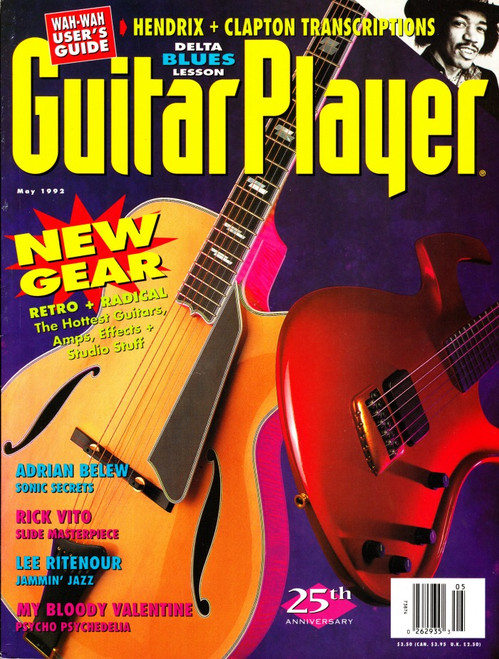 Guitar Player Magazine May 1992 Jimi Hendrix, Eric Clapton, Adrian Belew, Rick Vito, Lee Ritenour, My Bloody Valentine
