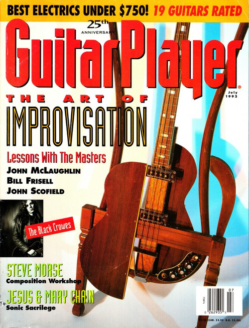 Guitar Player Magazine July 1992 Steve Morse, Jesus & Mary Chain, Art Of Improvisation, The Black Crowes, John Scofield
