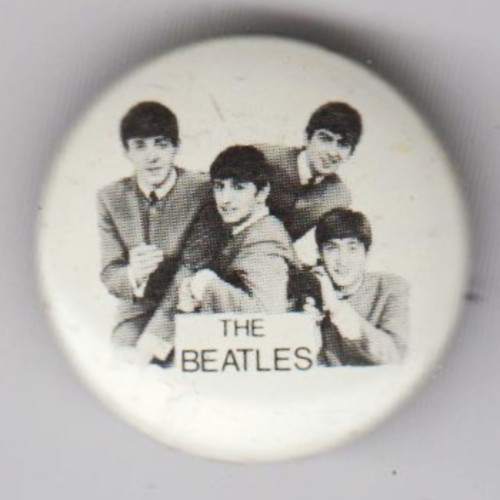 The Beatles Dezo Hoffman Photo 1980's PROMO Pin Badge Button 1"
