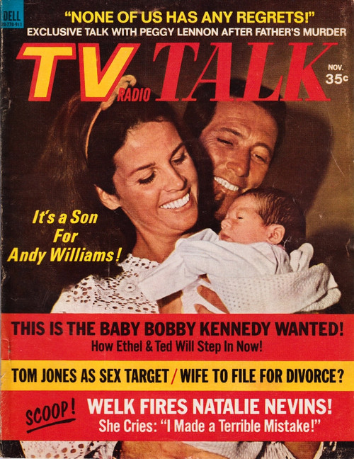 TV Radio Talk Magazine November 1969 Andy Williams, Peggy Lennon, Bobby Kennedy, Tom Jones, Lawrence Welk
