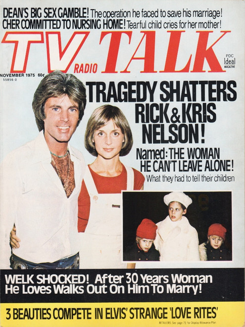TV Radio Talk Magazine November 1975 Rick & Kris Nelson, Lawrence Welk, Dean Martin, Cher 
