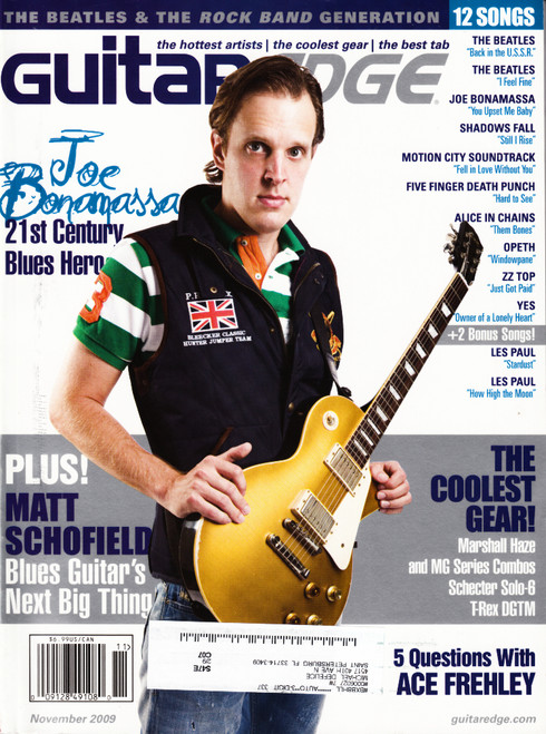 Guitar Edge Magazine November 2009 Joe Bonamassa, Ace Frehley, Matt Schofield, The Beatles
