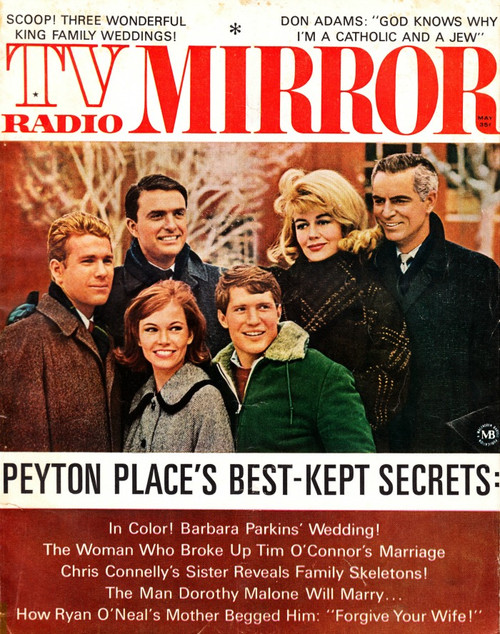 TV Radio Mirror Magazine May 1966 Peyton Place, Barbara Parkins, Ryan O'Neal, Don Adams, Tim O'Connor
