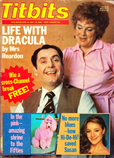 Titbits Magazine #5048 April 16, 1983 UK Life With Dracula By Mrs. Reardon
