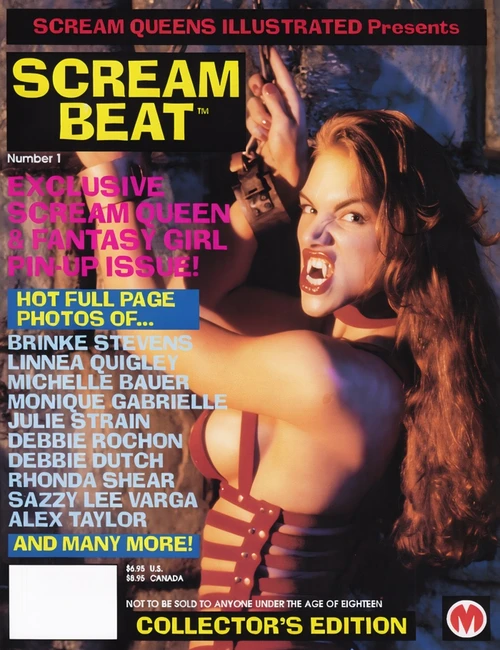 Scream Beat Magazine #1 1995 Scream Queens Illustrated Rhonda Shear, Alex Taylor, PREMIER ISSUE
