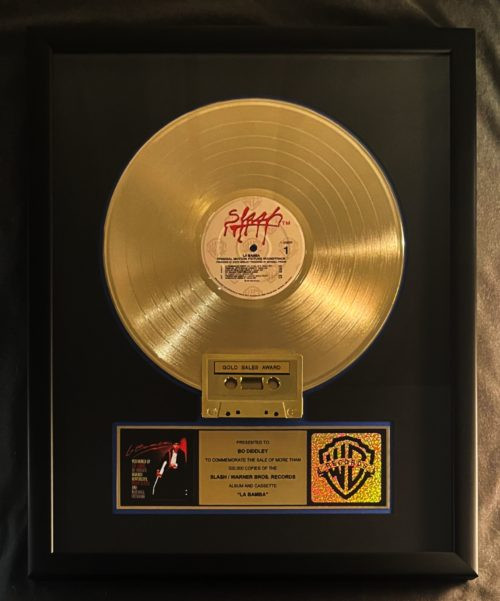 La Bamba Soundtrack Los Lobos LP Cassette Gold Non RIAA Record Award Slash Movie
