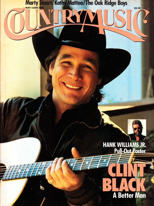 Country Music Magazine May June 1991 Clint Black, Hank Williams Jr. Poster, Marty Stuart
