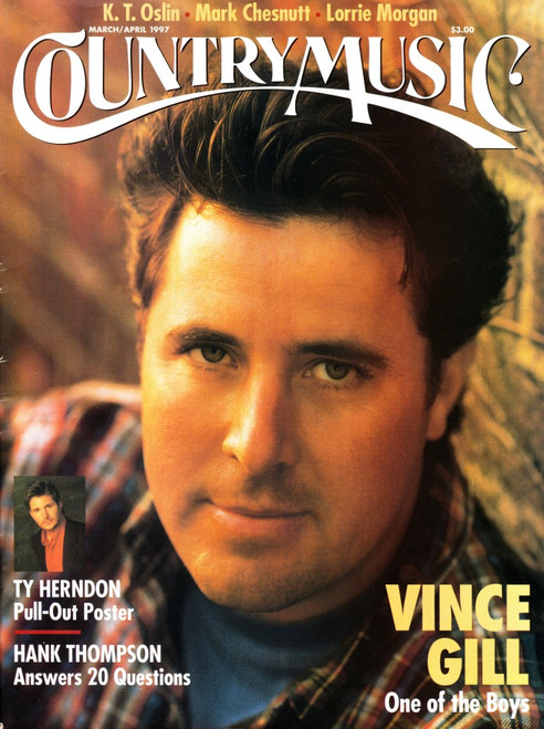 Country Music Magazine March April 1997 Vince Gill, Ty Herndon Poster, Lorrie Morgan
