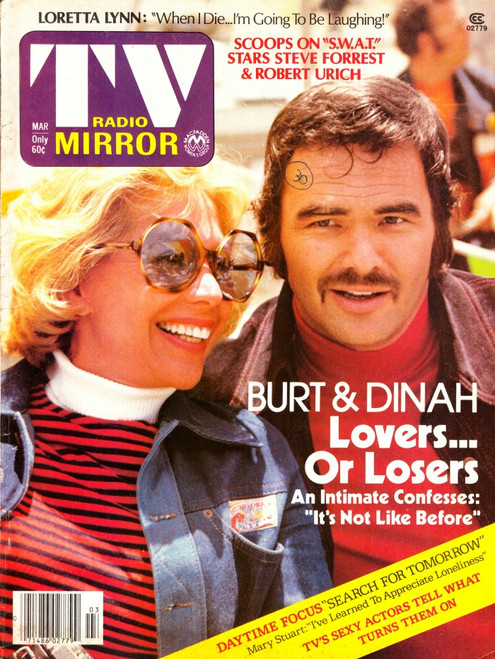 TV Radio Mirror Magazine March 1976  Steve Forrest, Loretta Lynn, Burt Reynolds, Dinah Shore, Search For Tomorrow (#3)
