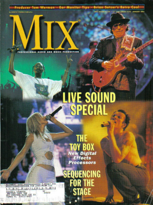 Mix Magazine January 2001 Live Sound Special, Brian Setzer Retro Cool, Tom Werman, Ear Monitors
