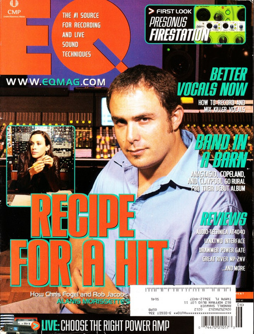 EQ Magazine June 2002 Chris Fogel, Rob Jacobs, Alanis Morissette, Les Claypool, Stewart Copeland
