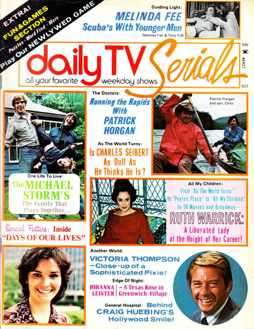 Daily TV Serials Magazine October 1973 Michael Storm, Melinda Fee, Ruth Warrick
