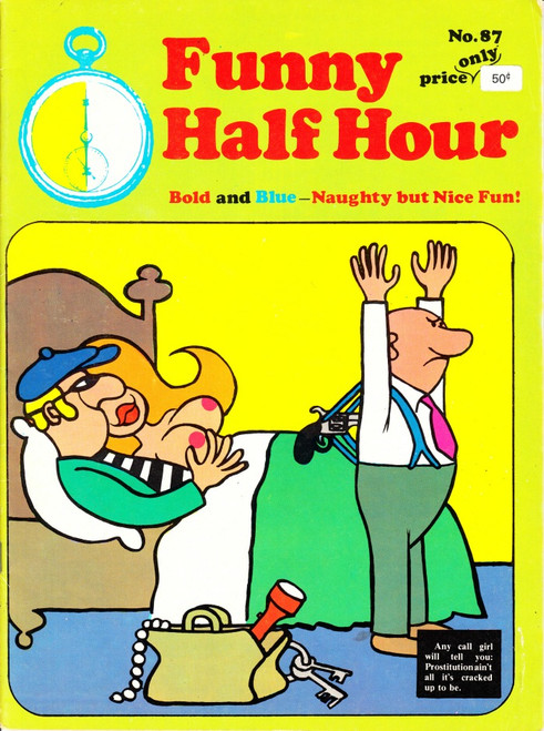 Funny Half Hour Comic Book Magazine #87 1974, Adult Mature, Top Sellers Ltd, Bill Ward, Bob Zahn, Bob Tupper
