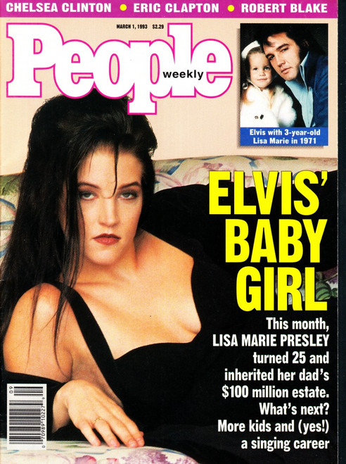 People Weekly Magazine March 1, 1993 Lisa Marie Presley Elvis, Robert Blake, Eric Clapton, Chelsea Clinton
