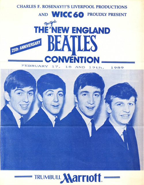 The New York England Beatles Convention PROMO Flyer February 17 18 19 1989 WICC 60, 25th Anniversary 6 Page
