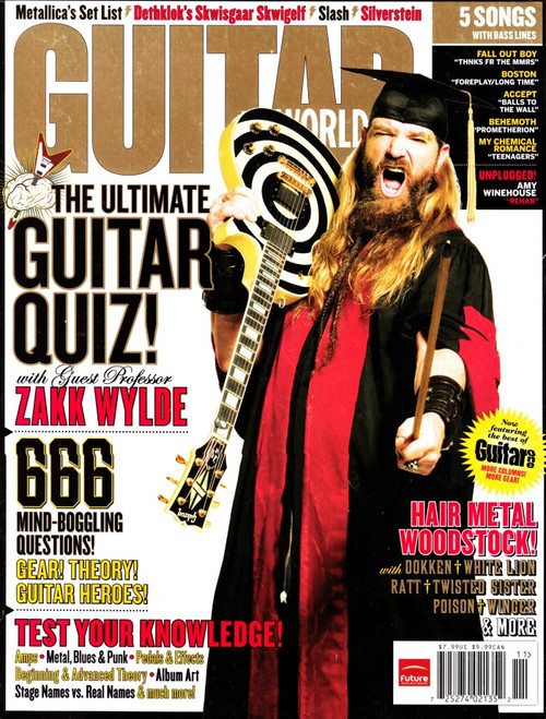 Guitar World Magazine November 2007 Zakk Wylde, Slash, Silverstein, Metallica, Dokken, White Lion (#3)

