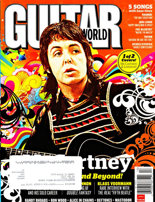 Guitar World Magazine Holiday 2010 Paul McCartney Cover Variant, Klaus Voormann, John Lennon 
